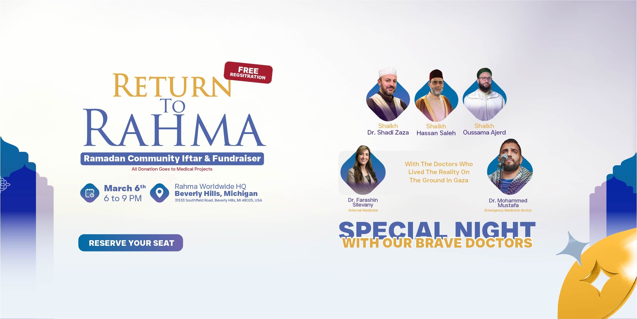 Return to Rahma Community Dinner – Beverly Hills, Michigan